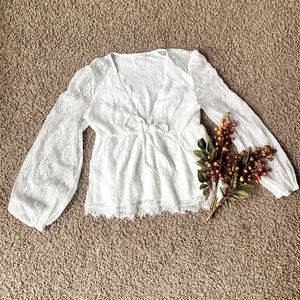 🌾 Mustard Seed Vici Lace Blouse, size Medium